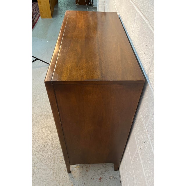 Broyhill "Emphasis" Mid-Century Walnut Highboy Dresser For Sale - Image 9 of 17