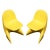 1 modern Casalino by Alexander Begge stacking children's chair size "1" 1973 design Yellow color size "1" ABS one-piece...