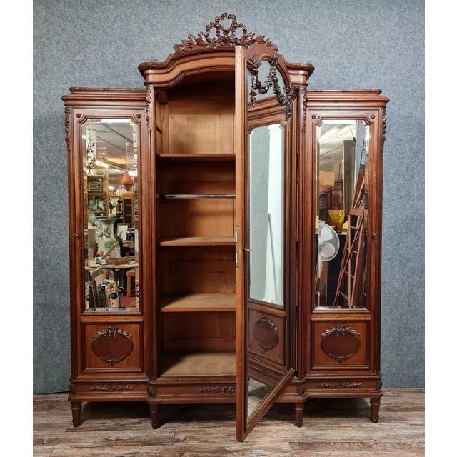 Louis XVI Bookcase in Mahogany, 1850s For Sale - Image 5 of 6