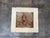 This original French tapestry fragment dating to the 1850s showcases an idyllic countryside scene with two youthful...