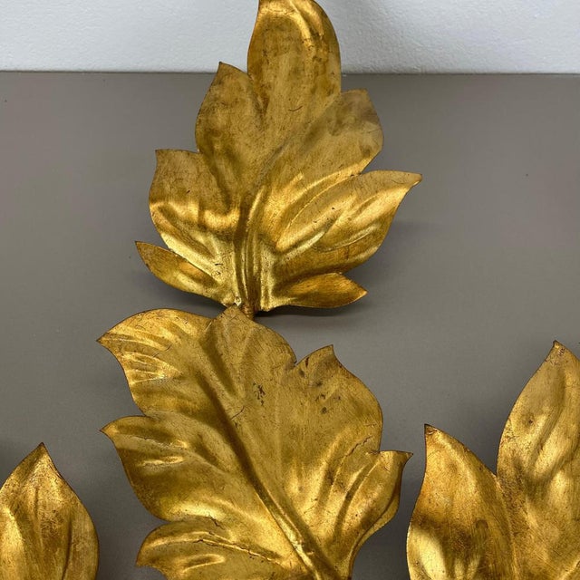 Florentiner Gilt Leaf Wall Lights in the style of Hans Kögl, Italy, 1980s, Set of 2 For Sale - Image 10 of 18