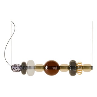 Murano Glass Chandelier, Tobacco + Ambra - Playground by Oggetti For Sale