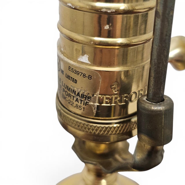 Late 20th Century Waterford Crystal Comeragh Ginger Jar Table Lamp With Original Shade For Sale - Image 12 of 14
