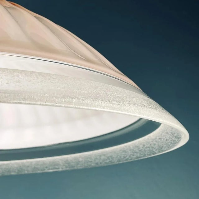 Large Vintage Italian Pink Murano Glass Chandelier, 1970s For Sale - Image 10 of 11