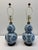 Ralph Lauren Home Late 20th Century Pair of Ralph Lauren Home Blue & White Porcelain Double Gourd Table Lamps With White Shades For Sale - Image 4 of 11