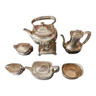 American Six-Piece Tea and Coffee Service Mark of Tiffany & Co., New York, Circa 1895 Teapot.coffee Pot Kettle. For Sale