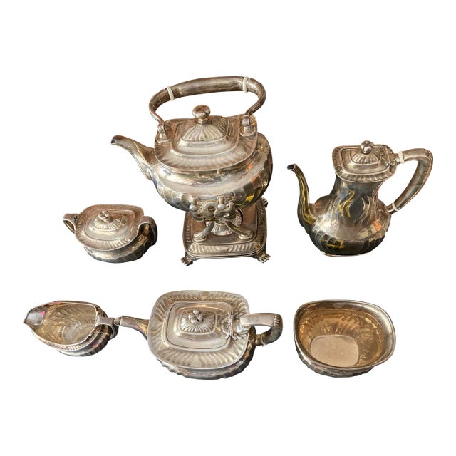 American Six-Piece Tea and Coffee Service Mark of Tiffany & Co., New York, Circa 1895 Teapot.coffee Pot Kettle. For Sale