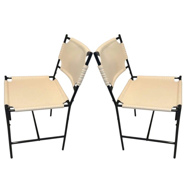 Elevate Your Dining Experience with 6 Asher Dining Chairs. The perfect marriage of organic texture and sleek industrial...