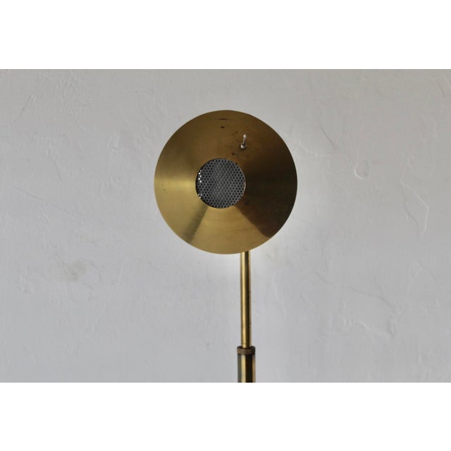 1980s Koch and Lowy Telescoping Brass Floor Lamp Conical Shade Detail Vintage Modern For Sale - Image 11 of 18