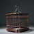 Brass Vintage Chinese Bamboo Cricket Cage With Brass "Five Oxen" Engraved Top For Sale - Image 8 of 9