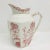 English Antique Large English Crimson Transferware Pitcher For Sale - Image 3 of 7