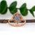 8x6mm, 1.6cts Tanzanite Ring W Earth Mined Diamond Halo in Solid 14k Rose Gold, Size 6.75 For Sale In Columbus - Image 6 of 7