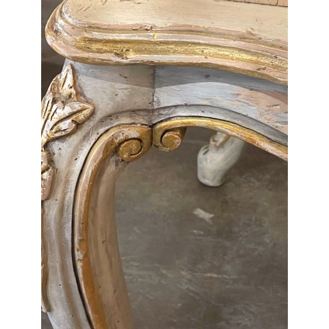 Vintage Italian Carved and Painted Game Table For Sale - Image 4 of 10