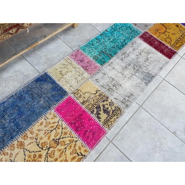 1960s Vintage Wool Hallway Runner For Sale - Image 5 of 10