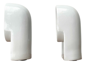 Mid-Century Italian Space Age Pafo Wall Lamps in Ceramic by Ernesto Gismondi for Artemide, 1970s, Set of 2