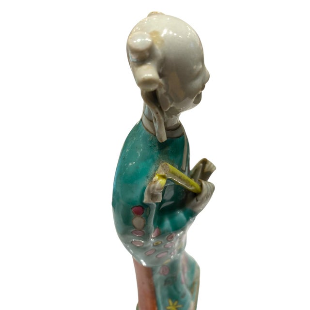 Chinese Famille Rose Taoist Immortal Han Xiangzi Figure 18th/19th C. For Sale - Image 15 of 17