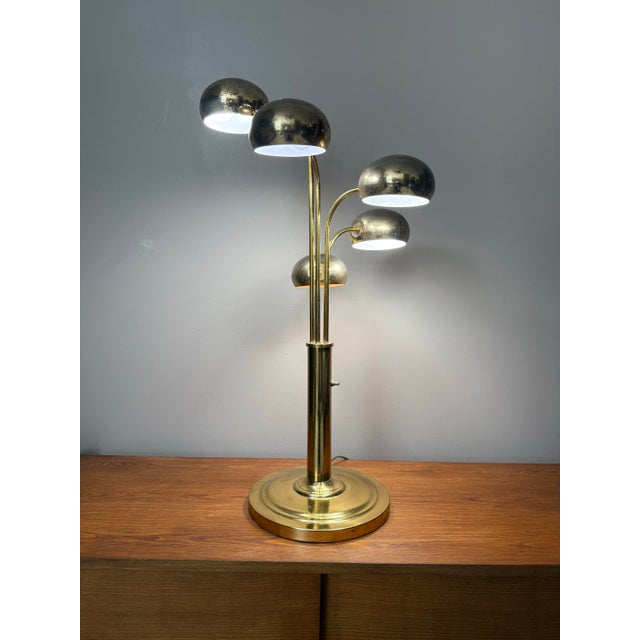 Robert Sonneman Vintage Brass Waterfall/Tiered Eyeball Lamp After Sonneman For Sale - Image 4 of 12