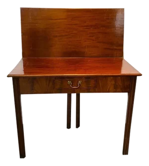 18th Century English George III Mahogany Fold-Over Tea Table