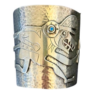 Bespoken Sculptural Sterling Silver Bracelet by Graziella Laffi For Sale