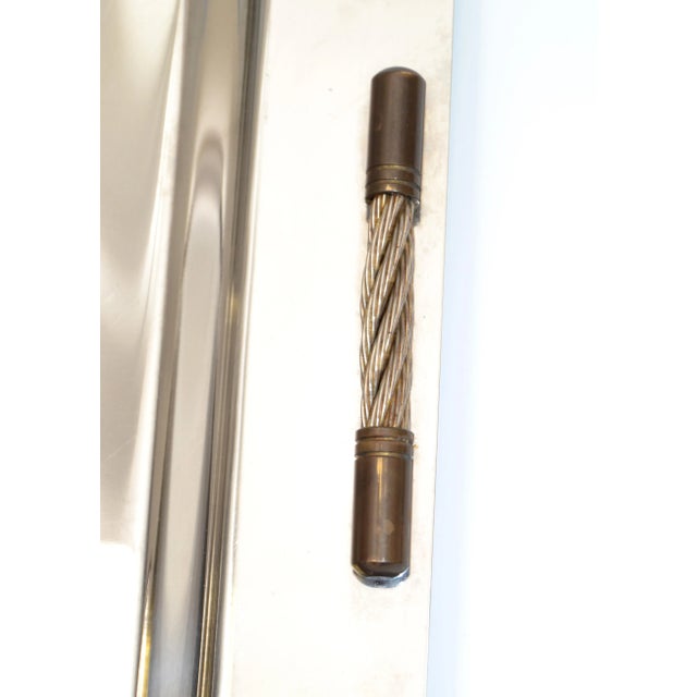 Golden Art Steel Design Argentina Serving Tray Inox 18/8 Stainless Steel 1980 For Sale In Miami - Image 6 of 13