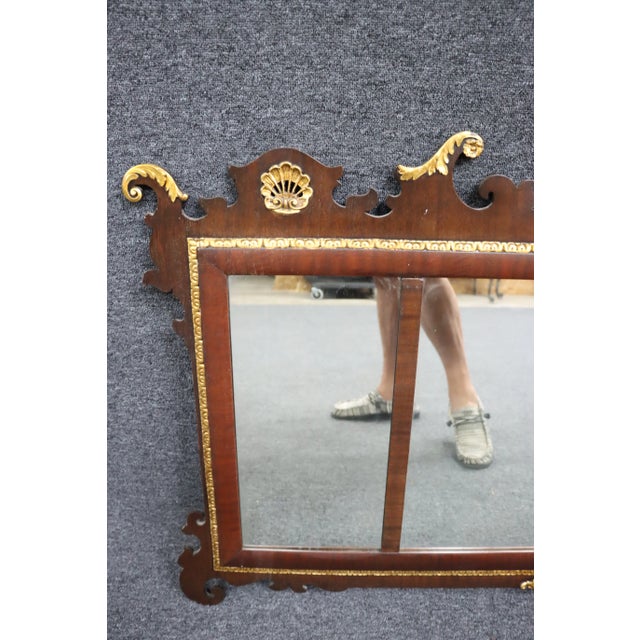 Wood Federal Style Gilded Eagle Mantle Mirror For Sale - Image 7 of 7