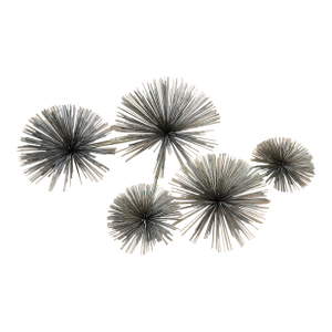 1970s Curtis Jere Brass Sea Urchin / Pom Pom Wall Sculpture