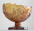 Vintage l.e. Smith Heritage Amber Carnival Glass Oval Pedestal Compote Bowl For Sale - Image 4 of 13