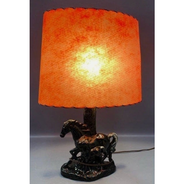 1950s Mid-Century Modern Phil Mar Porcelain Mare & Colt Horse Table Lamp - a Pair For Sale - Image 9 of 14