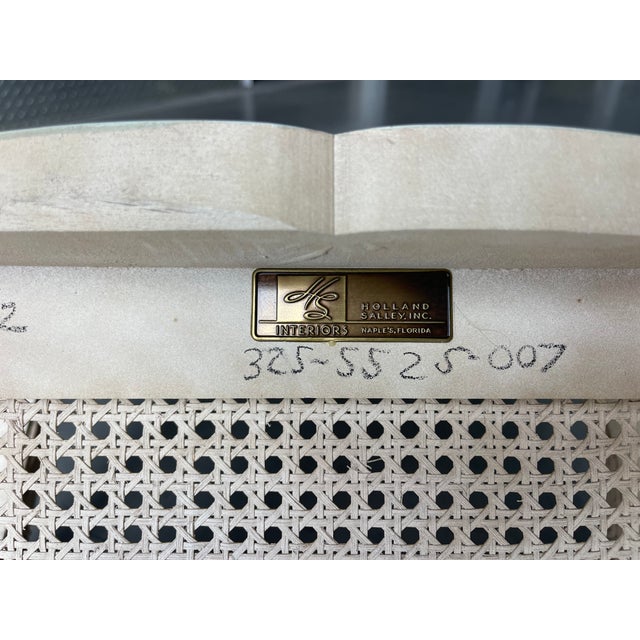 French Louis XV Style Painted Cane Back Dining Chairs With Carved Frames & Cabriole Legs – Set of 6 For Sale - Image 16 of 18