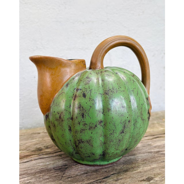 Glazed Stoneware Pumpkin Pitcher by Louis Lourioux, 1930s For Sale - Image 4 of 12