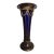 Vintage Blue Glass and Sheffield Vase For Sale