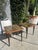 Wood Pair of Vintage Resin Mottled Pebble Top Nesting Side Tables, Set of 2 For Sale - Image 7 of 14