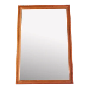 Paul Frankl for Johnson Furniture Company Mid Century Station Wagon Maple and Leather Mirror