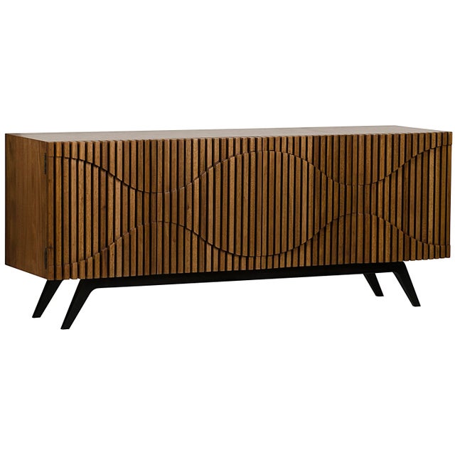Contemporary NOIR Illusion Sideboard, Metal and Walnut For Sale - Image 3 of 3