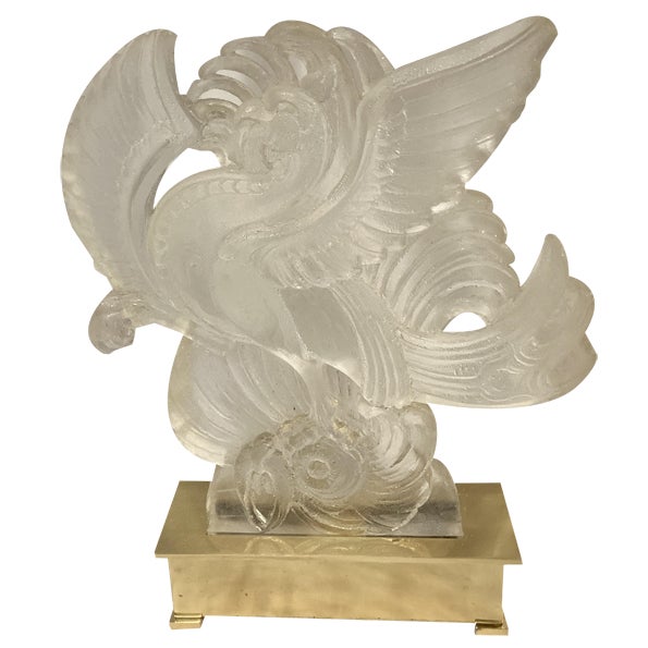 Resin Lamp by Roméo Paris, 1970 For Sale