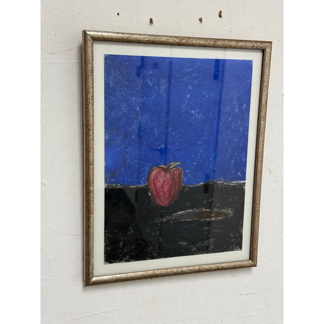 Pastel Apple Still Life Artwork, Framed For Sale - Image 10 of 12