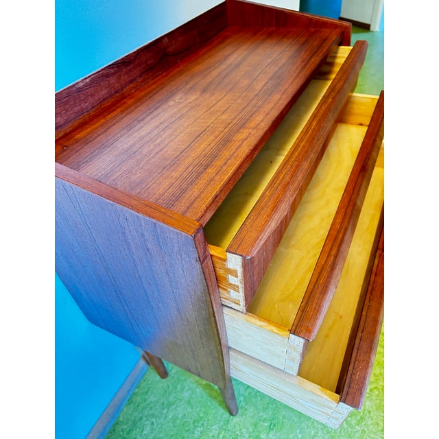 Brown Nightstand in Danish Teak by Feldaballes Mobelfabrik, Denmark, 1960 For Sale - Image 8 of 9