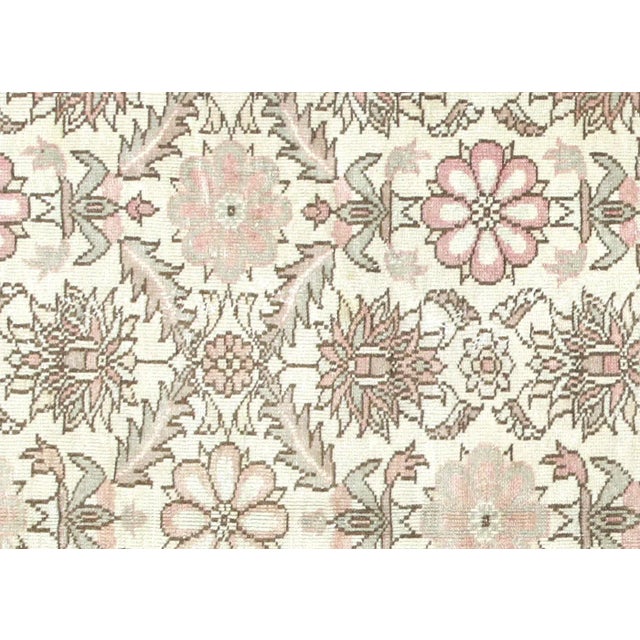 1960s Turkish Oushak Rug. Handwoven with wool on wool foundation in the Oushak region of Western Turkey. The Anatolian...