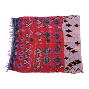 1990’s Moroccan Abstract Colorful Handknotted Rug - 5.9 X 4.76 Ft