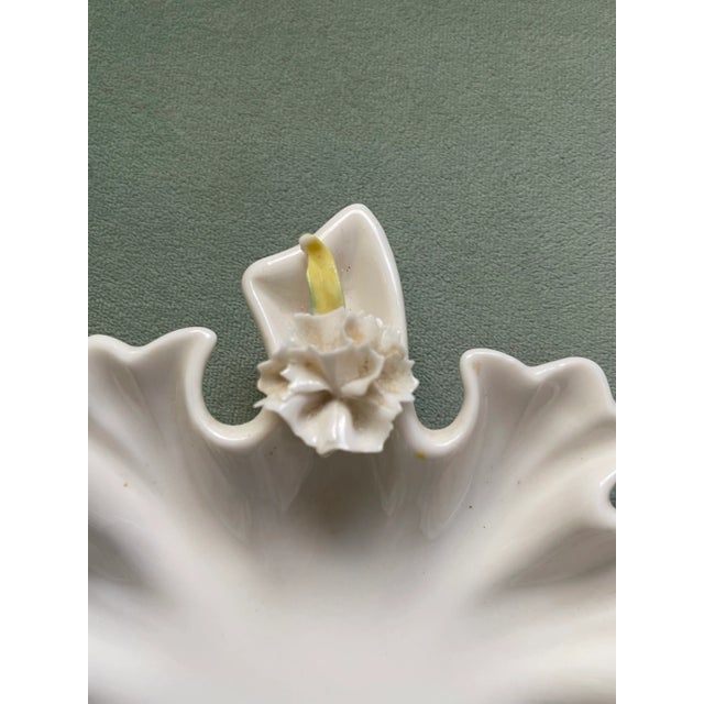 Ceramic Mid 20th Century Scalloped Edge Trinket Dish For Sale - Image 7 of 10