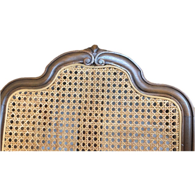 Pair of Vintage Early 20th Century Louis XV Style Walnut Cane-Back Accent Chairs For Sale - Image 14 of 18