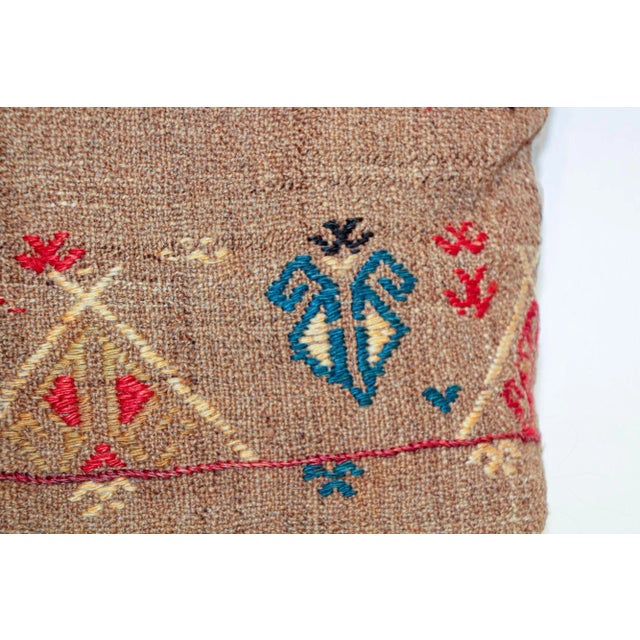 Vintage Moroccan Berber Pillow Hand-Woven Rug Pillow For Sale - Image 4 of 13