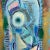 1980s Byron Gálvez Modernism Dreamy Blue Abstract Artwork Mexico For Sale In San Diego - Image 6 of 11