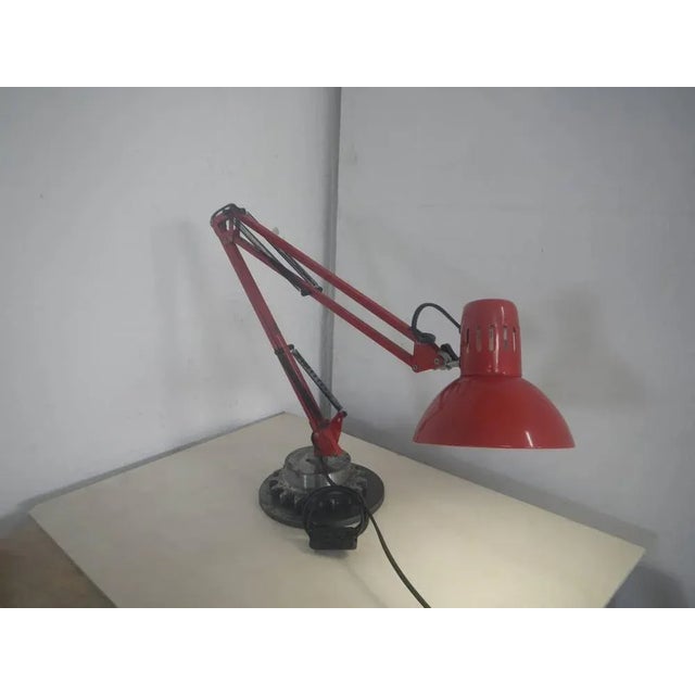Industrial Table Lamp in Metal from Perenz, 1960s For Sale - Image 3 of 8
