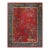 1920s Red Rust Floral Antique Chinese Art Deco Rug 9'x11' 8'' Woven Wool Carpet For Sale