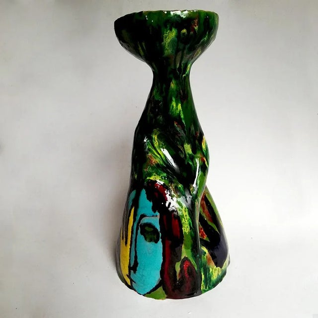 Ceramic Mid-Century Italian Ceramic Vase by Bedin Lina, 1956 For Sale - Image 7 of 9