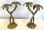 Brass Vintage Godinger Double Crossed Palm Tree Candlesticks- A Pair For Sale - Image 8 of 15