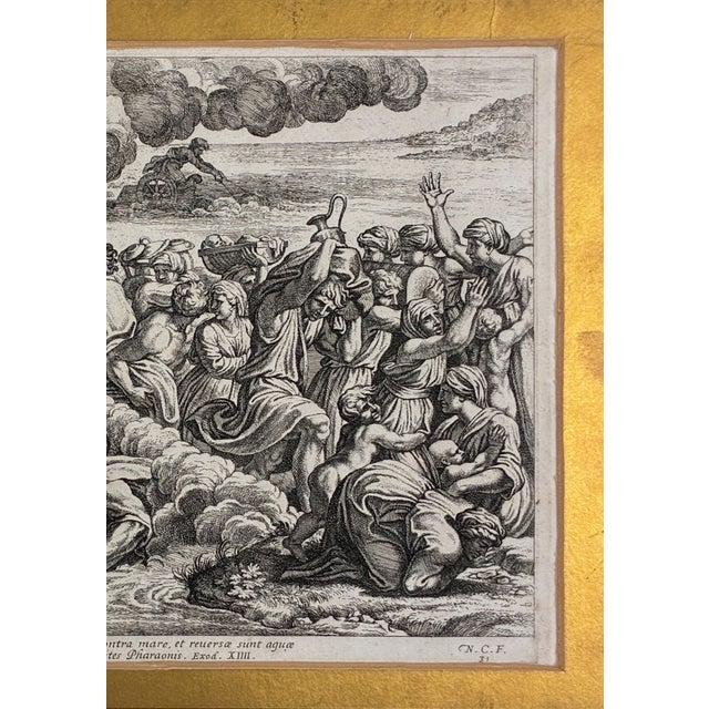 Set of Four Framed Engravings of Classical Biblical Scenes For Sale - Image 12 of 18