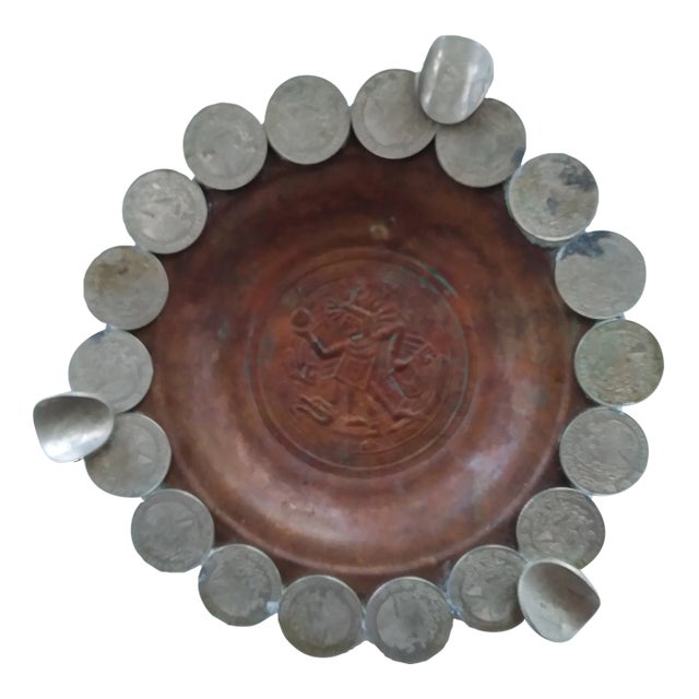 1970's 20 Centavos Mexican Coin Ashtray For Sale
