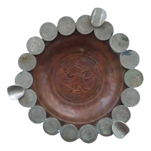 1970's 20 Centavos Mexican Coin Ashtray